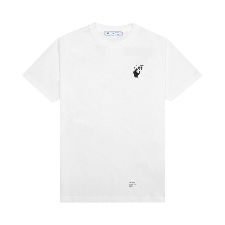 Off-White Caravaggio Arrow Slim Tee 'White/Black', white