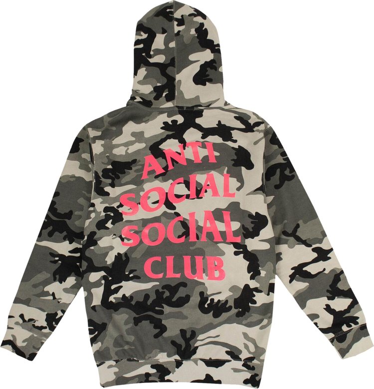 سويت شيرت بغطاء رأس من Anti Social Social Club Frozen ASSC "Green Camo"، باللون الأخضر