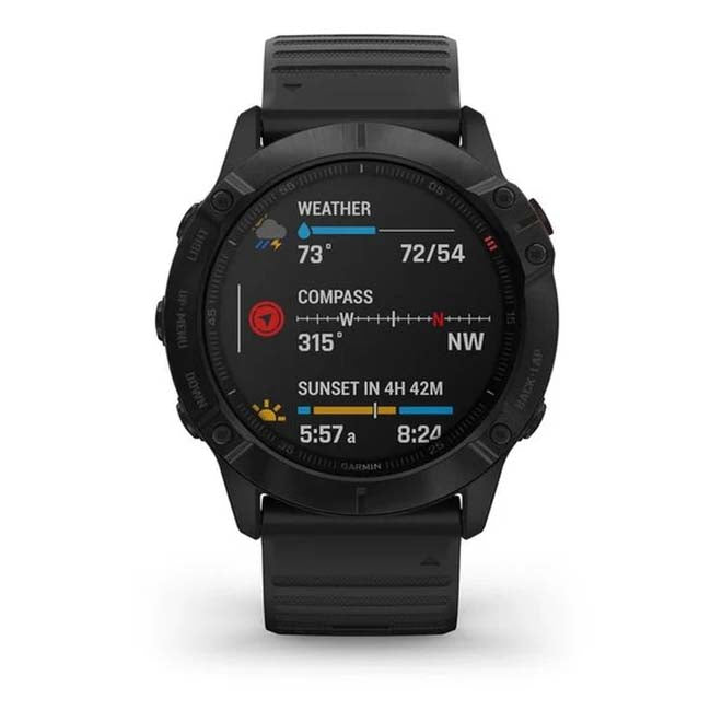 Smartwatch Garmin Fenix 6X Pro, black with black strap