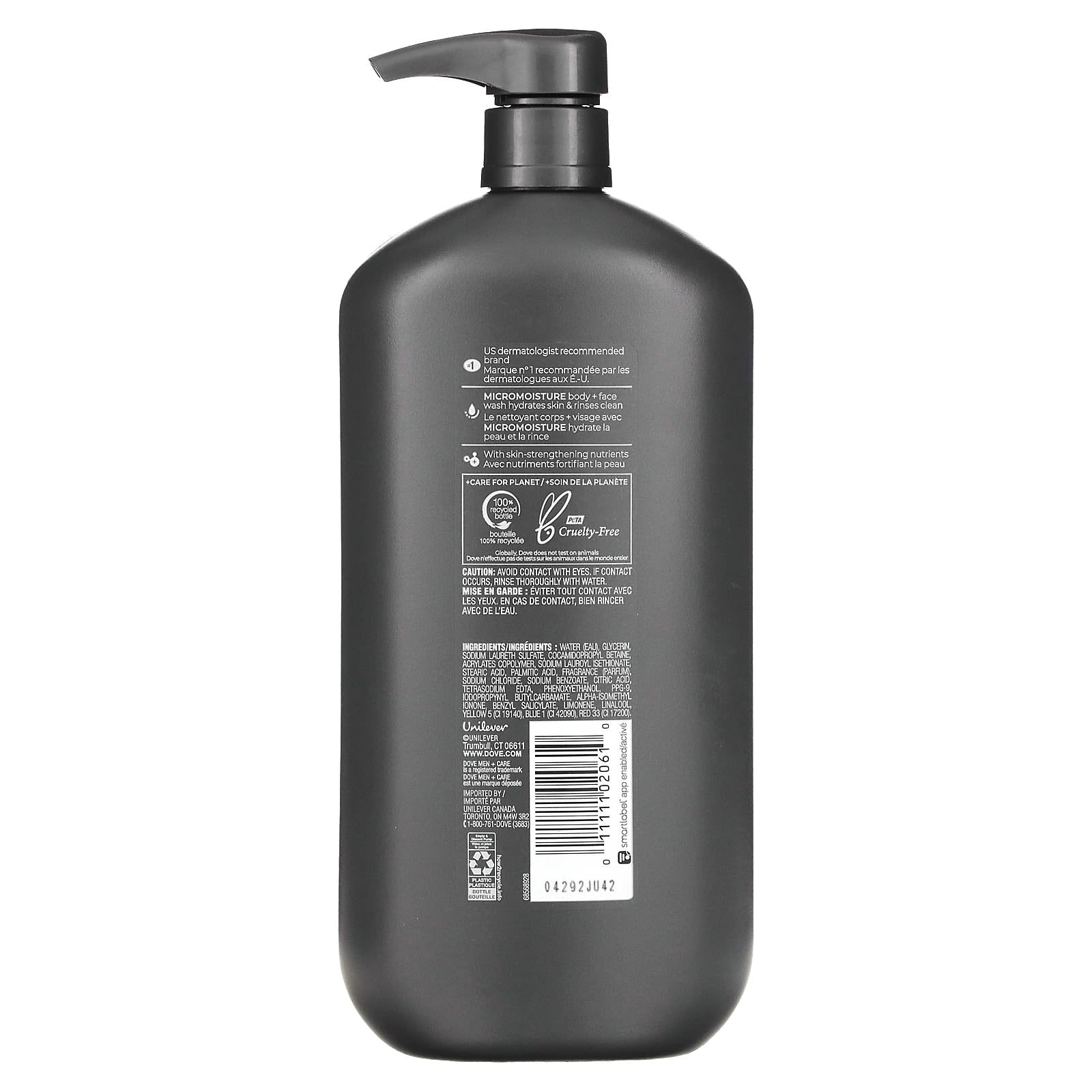 Dove shower and body gel, comfortable cleansing, 887 ml