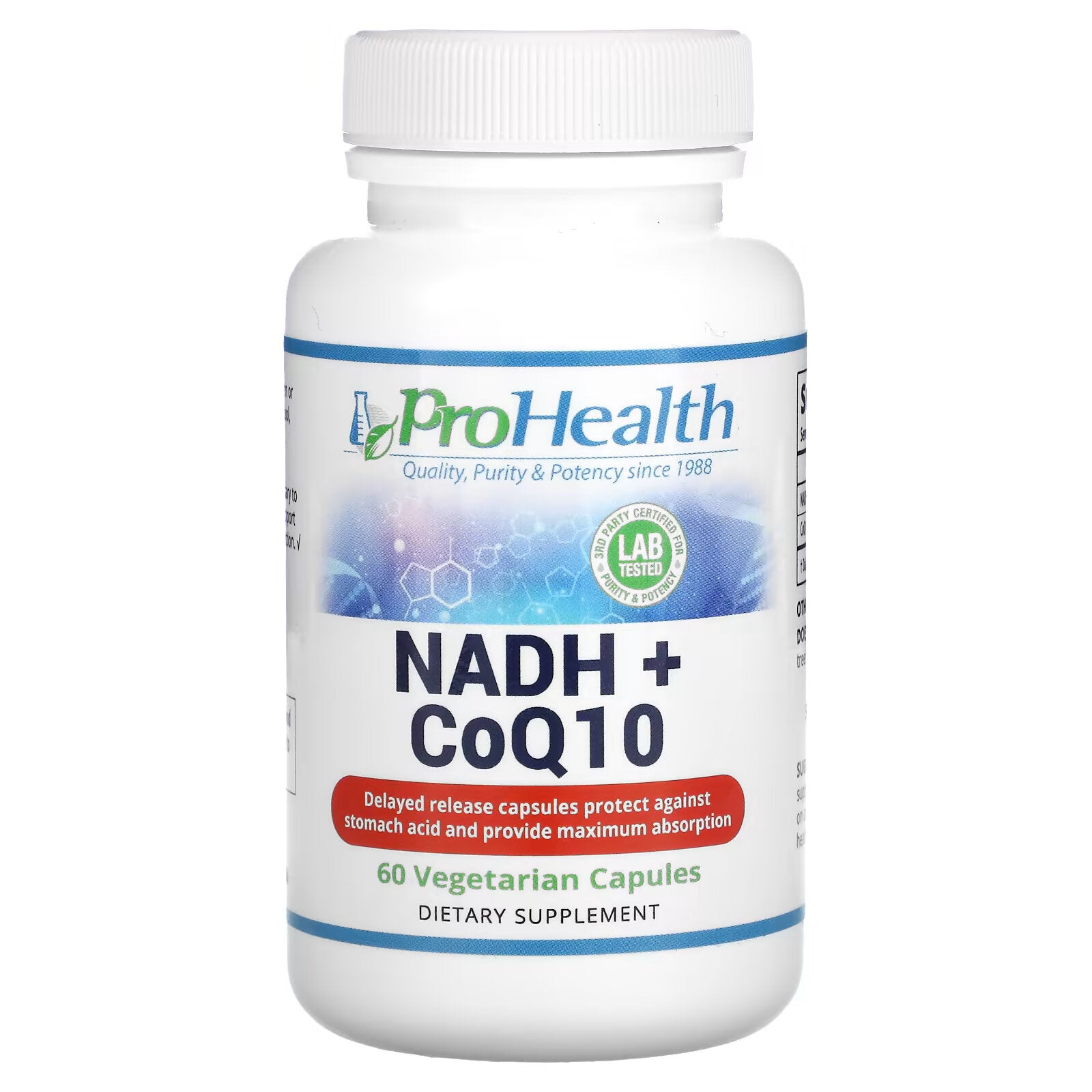 ProHealth Longevity، NADH + CoQ10`` 60 كبسولة نباتية