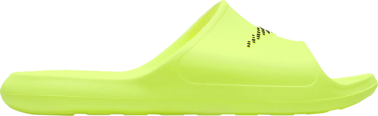 صندل Nike Victori One Slide 'Volt Black' باللون الأصفر