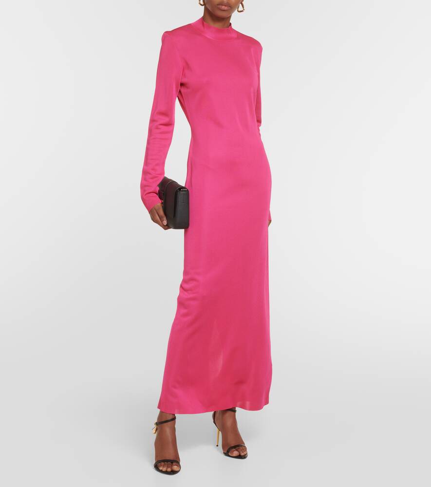 Maxi dress with high collar TOM FORD, pink