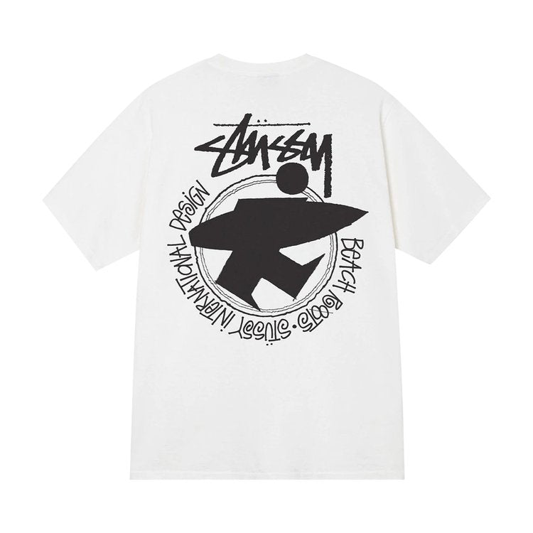 Stussy Beach Roots Pigment Dyed Tee 'Natural', white