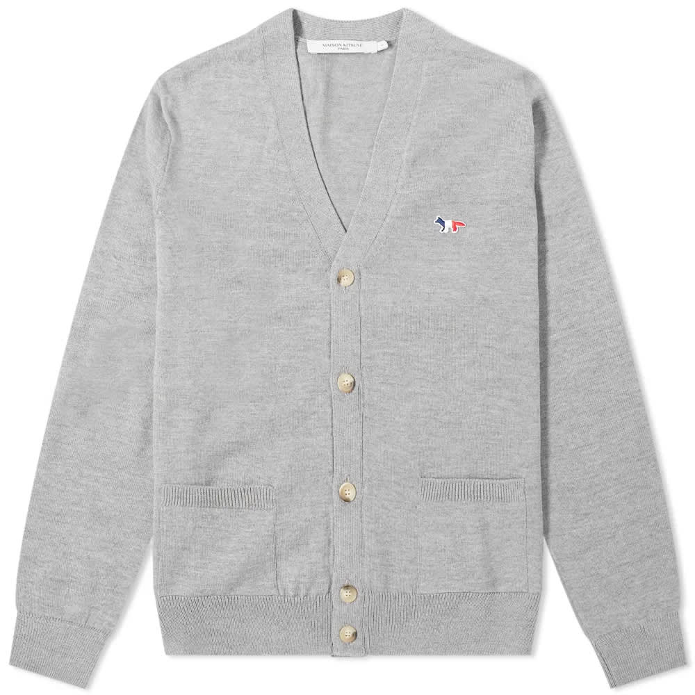 Maison Kitsuné Tricolor Fox Patch Classic Cardigan Jumper