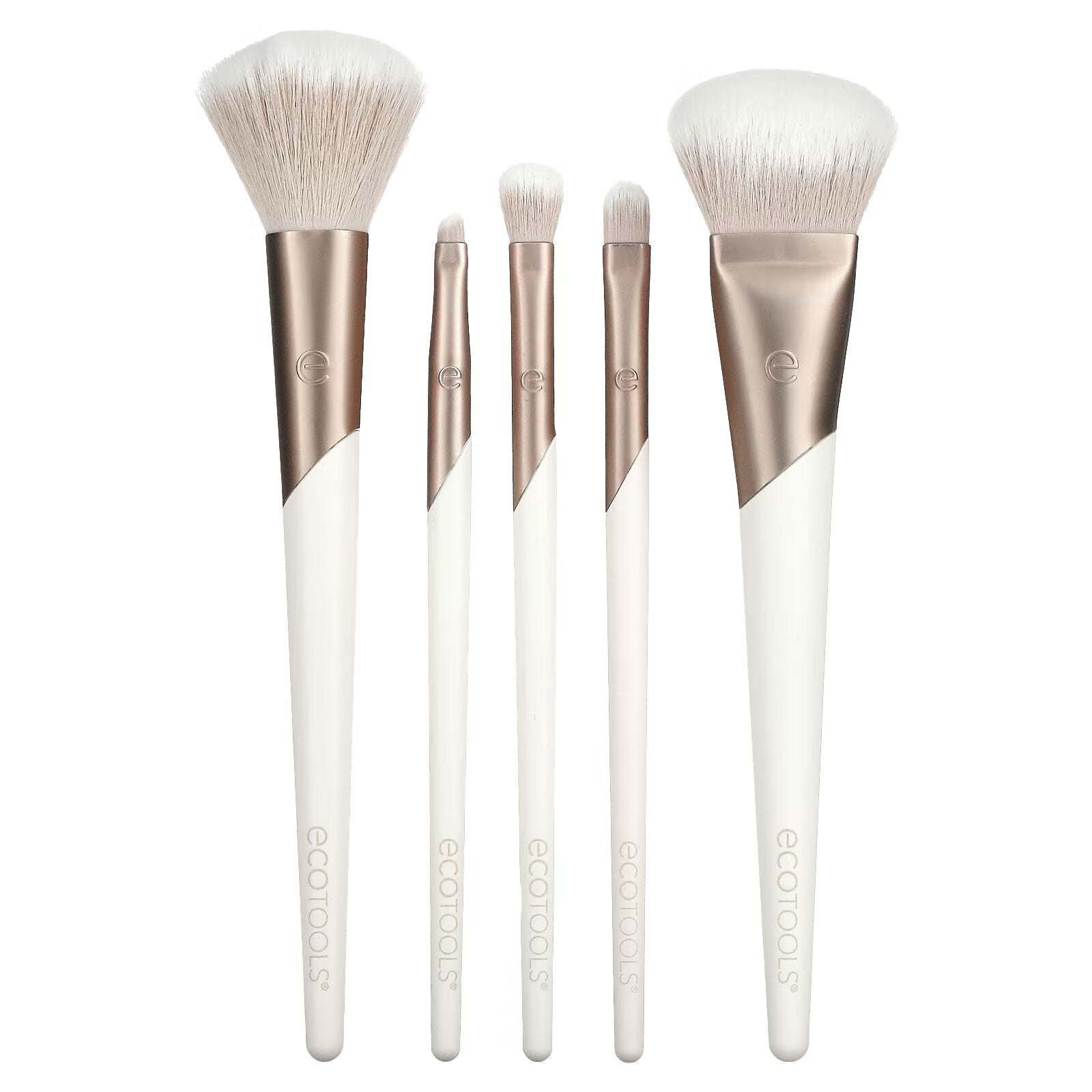 مجموعة EcoTools Luxe Collection، مجموعة Natural Elegance، فرش ناعمة بشكل استثنائي، مجموعة مكونة من 5 قطع