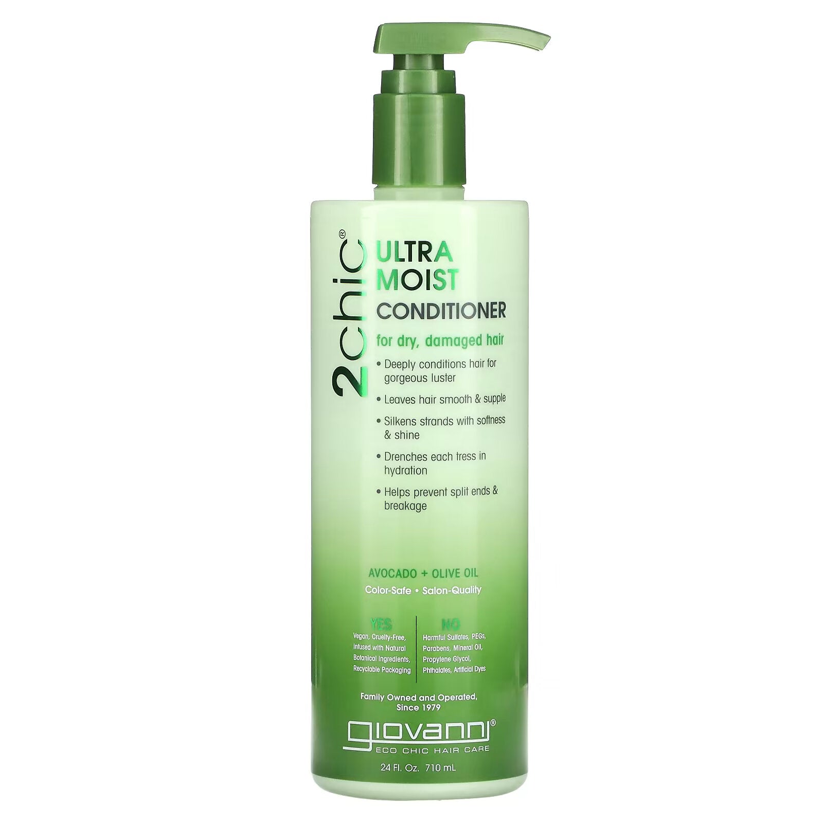 Giovanni, 2chic, ultra-hydrating conditioner, for dry and damaged hair Avocado and Olive Oil, 710 ml (24 fl oz)