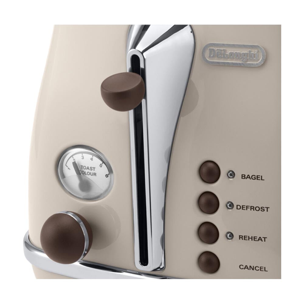 محمصة الخبز DeLonghi Icona Vintage CTO2003، كريمي