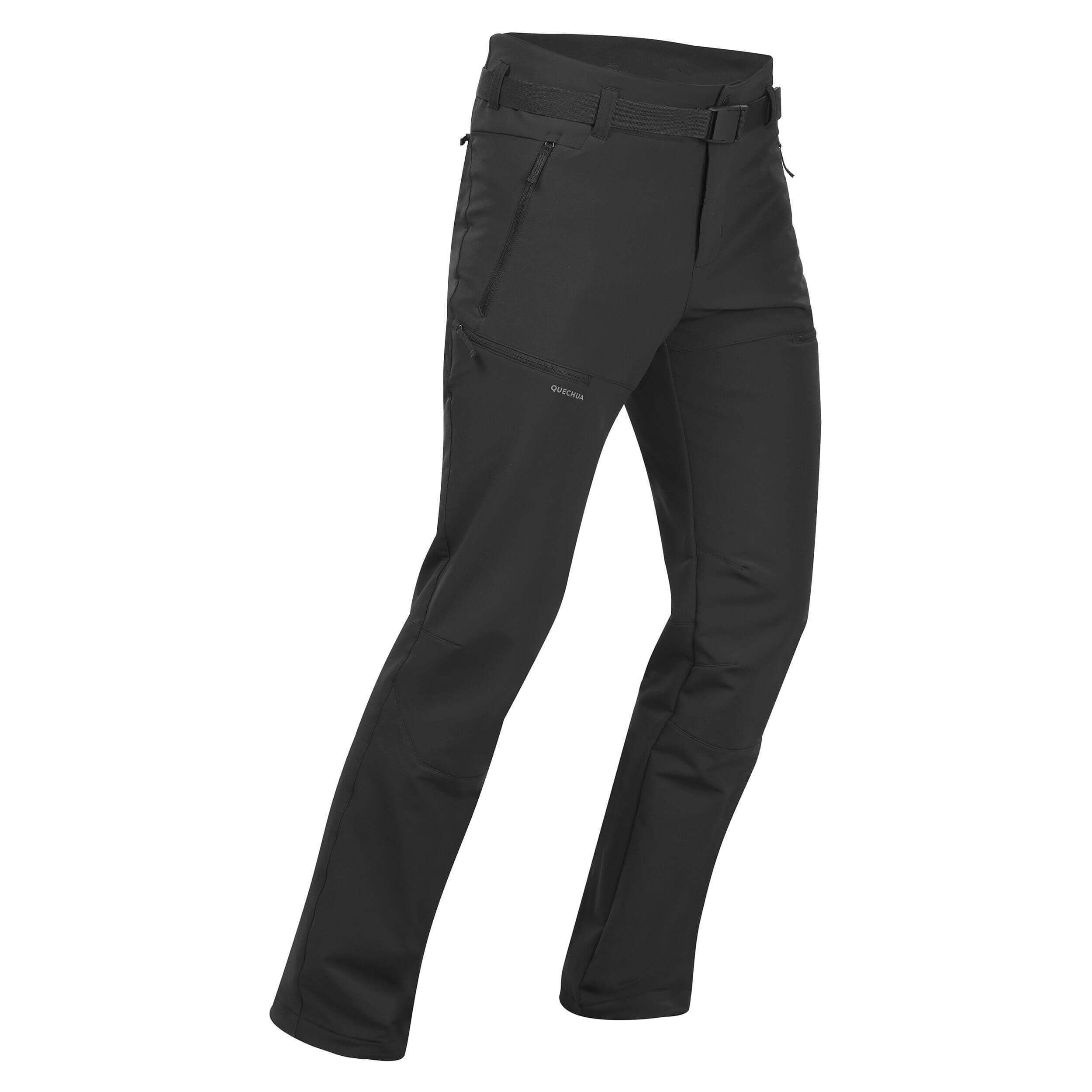 Warm, water-repellent, elastic men's trousers for winter hiking SH500 X-WARM