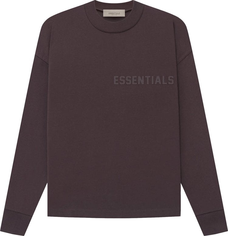 Fear of God Essentials Long-Sleeve Tee 'Plum', brown