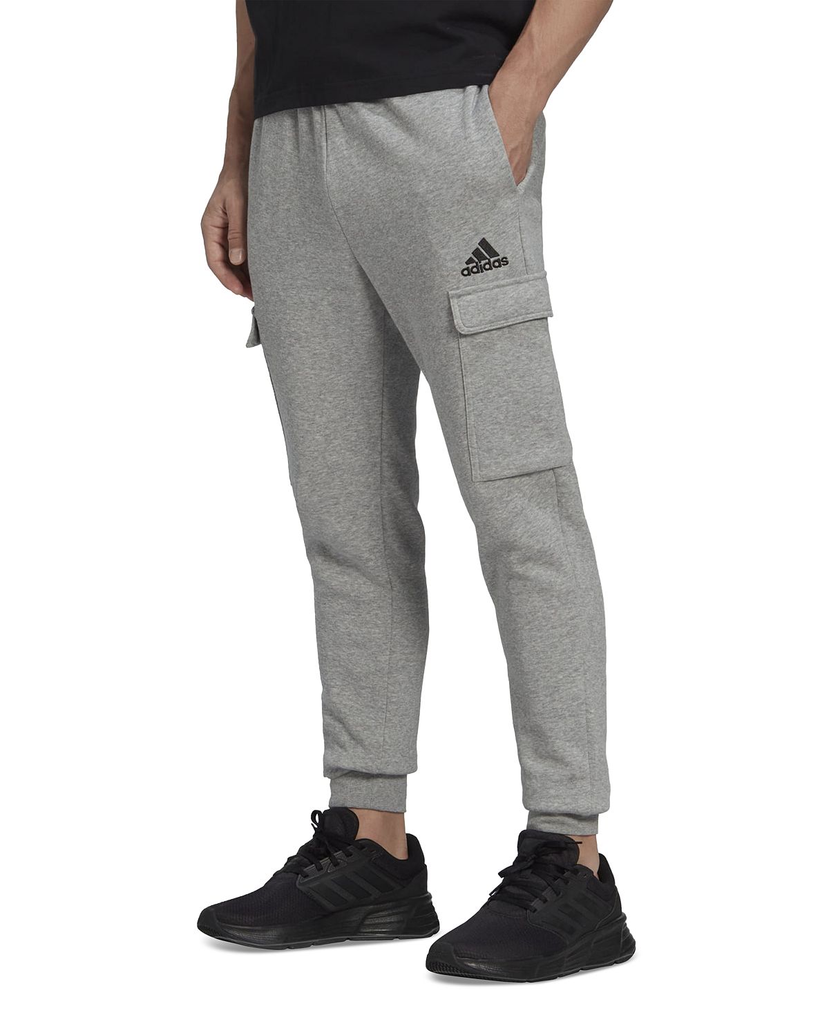 adidas Men's Classic Slim Fit Essentials Fleece Cargo Joggers