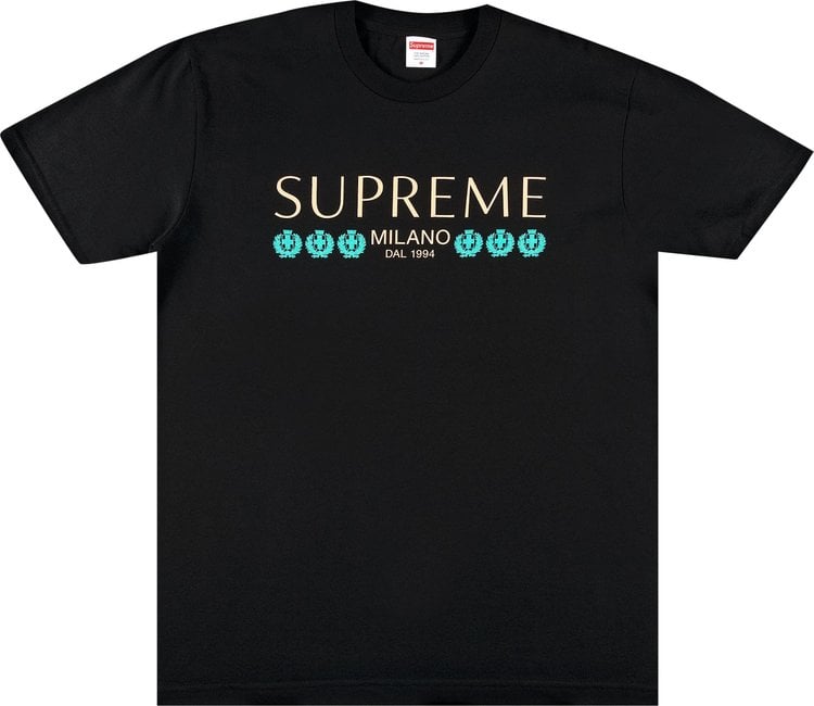 تي شيرت Supreme Milano باللون الأسود