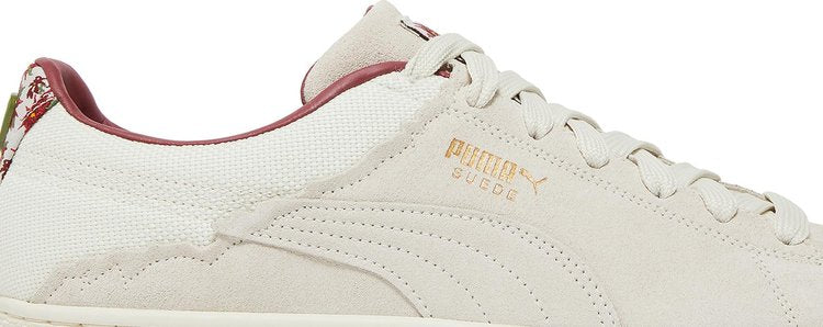 Puma Suede and Chill Marshmallow Team Gold sneakers, white