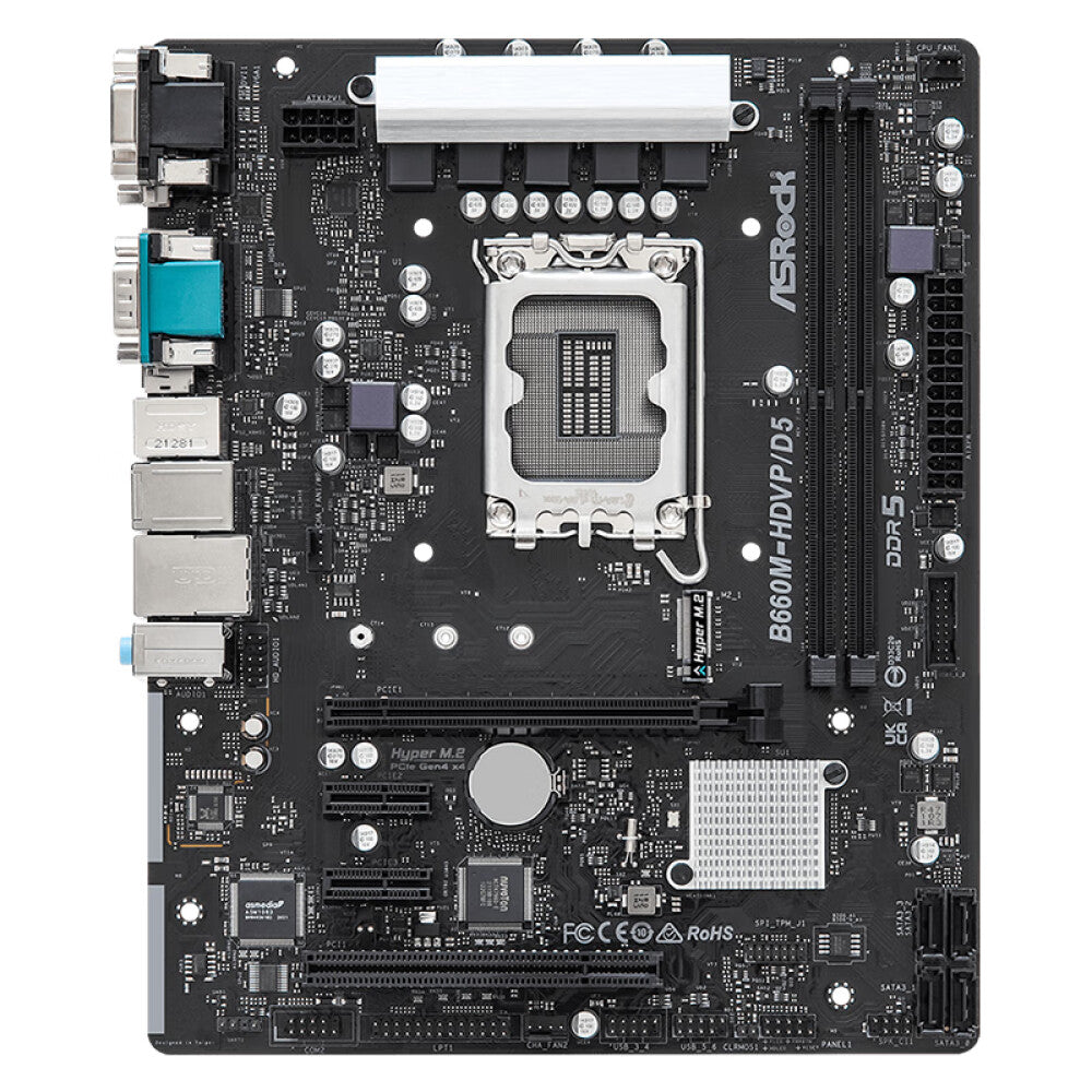 ASRock B660M-HDVP/D5 R2.0 motherboard, LGA 1700, DDR5