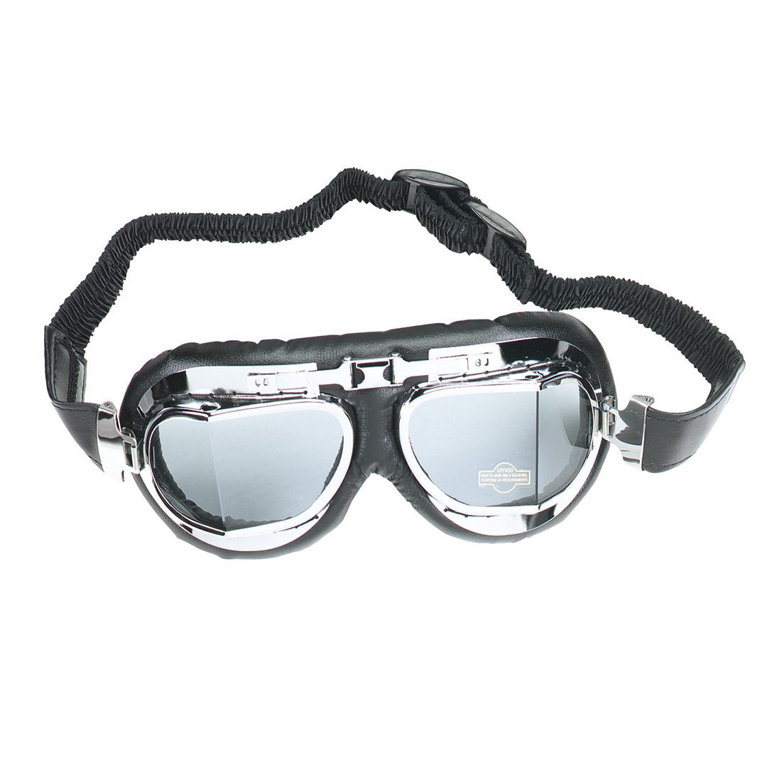 Motorcycle glasses Booster Mark 4 with logo, chrome