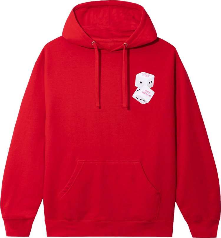 Anti Social Social Club Best Of Luck Hoodie 'Red', red