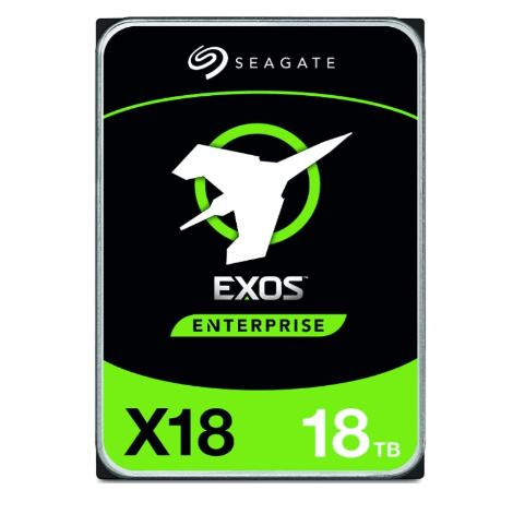 القرص الصلب Seagate Exos X18، سعة 18 تيرابايت، مقاس 3.5 بوصة ST18000NM000J