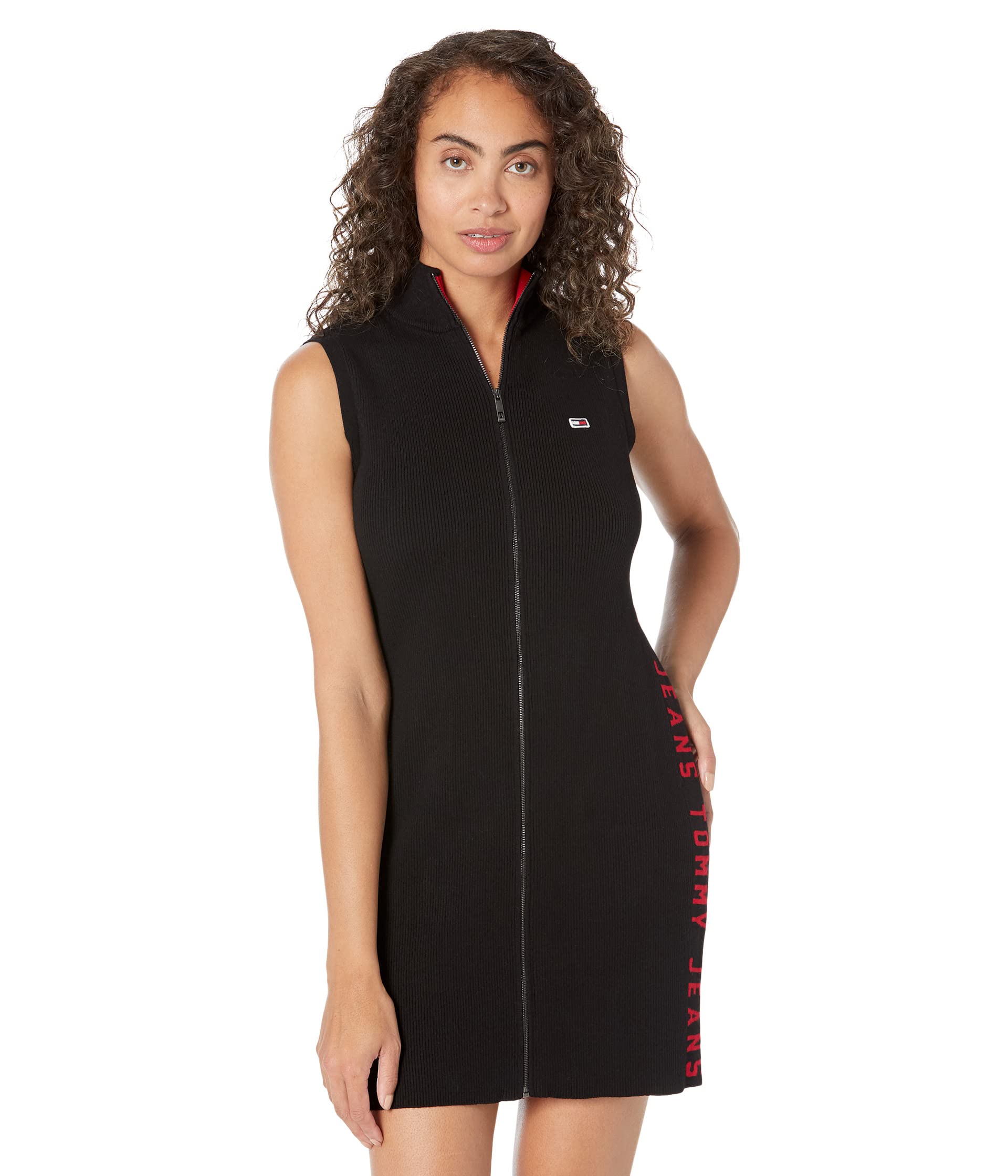 Tommy Jeans Dress, Sleeveless Zip Front Sweaterdress