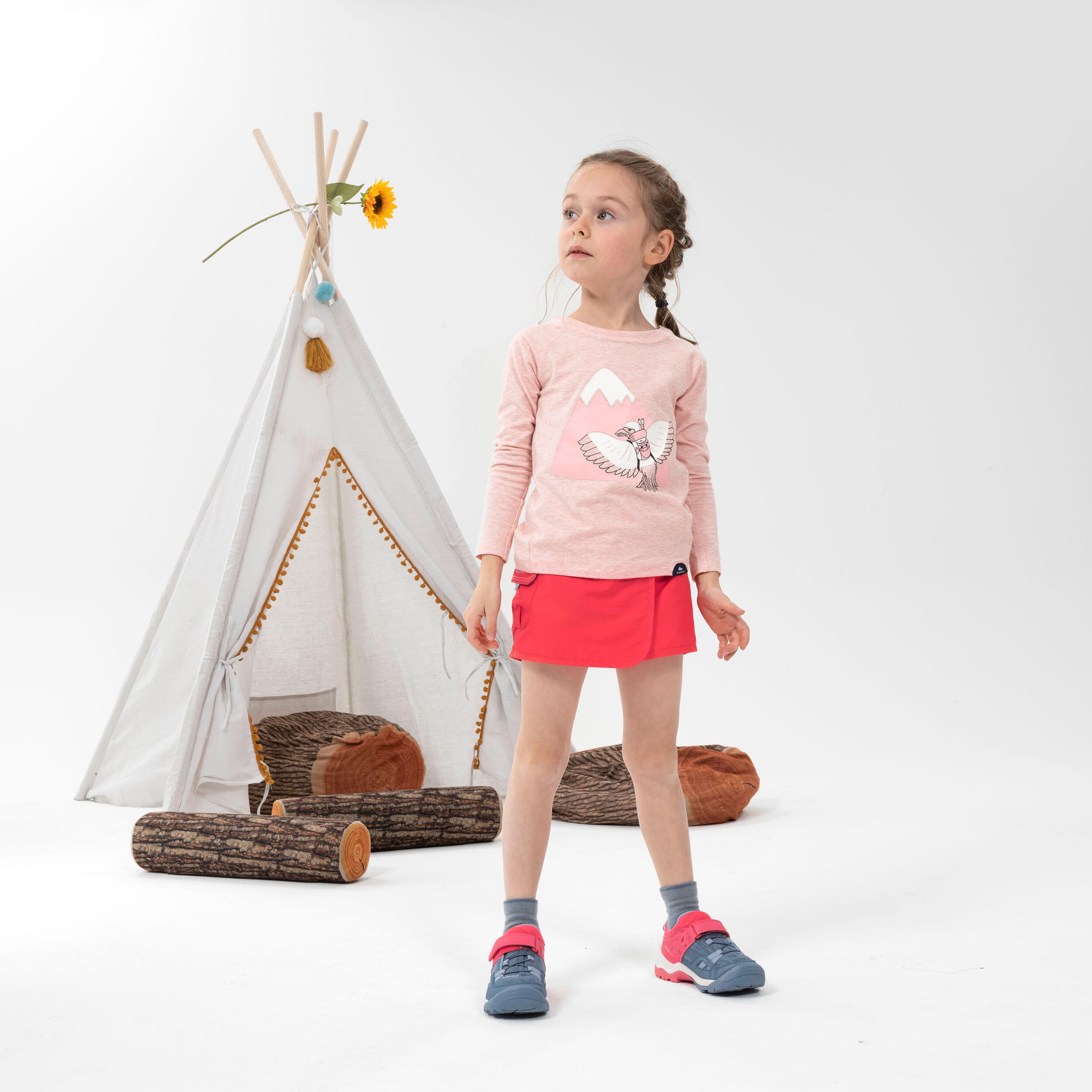 Children's long sleeve Quechua MH150, pink