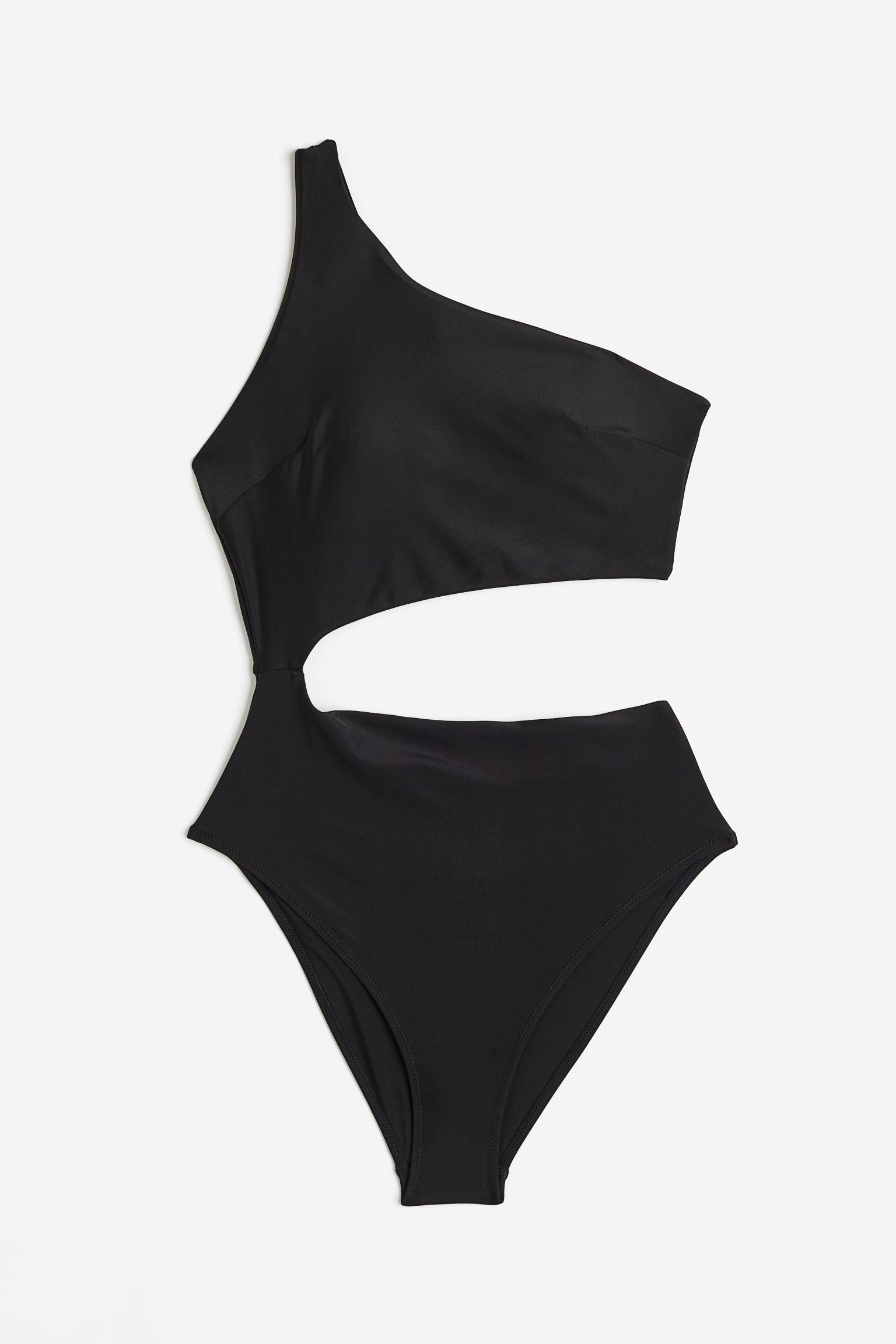 H&M Padded-cup High-leg swimsuit, black