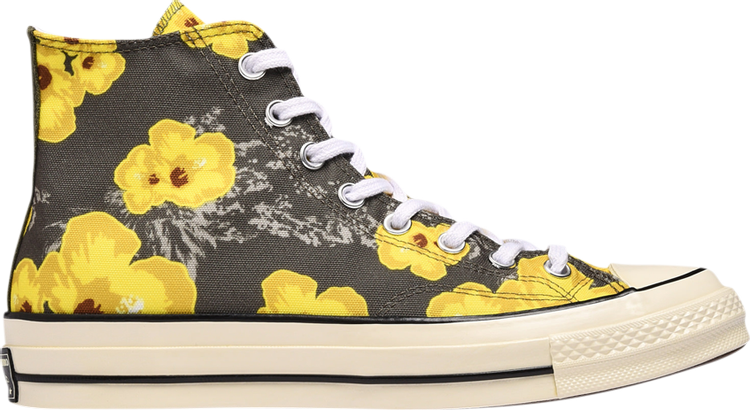 Converse Chuck 70 High Paradise Floral Sneakers, Green