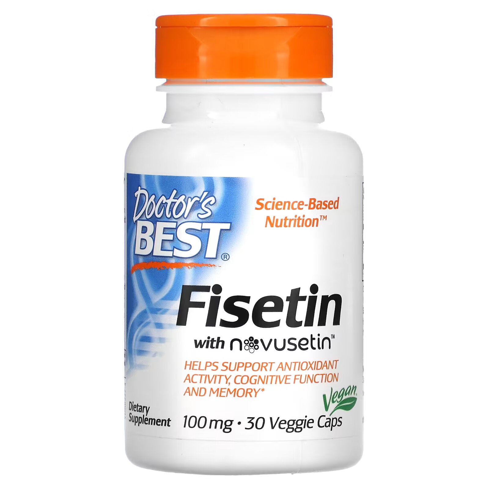 Doctor's Best, Fisetin with Novusetin, 100 mg, 30 Vegetarian Capsules