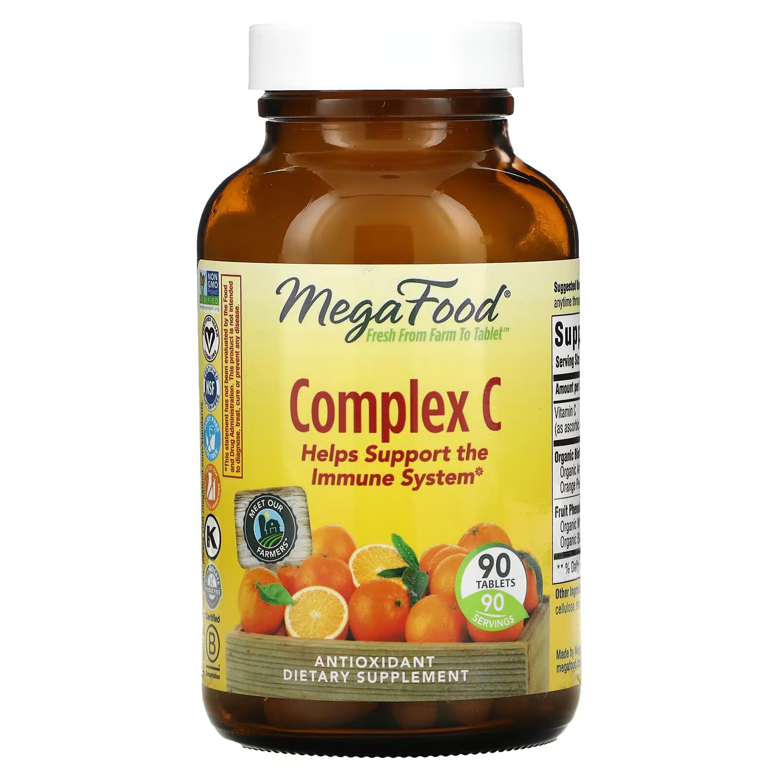 MegaFood, Complex C, 90 Tablets