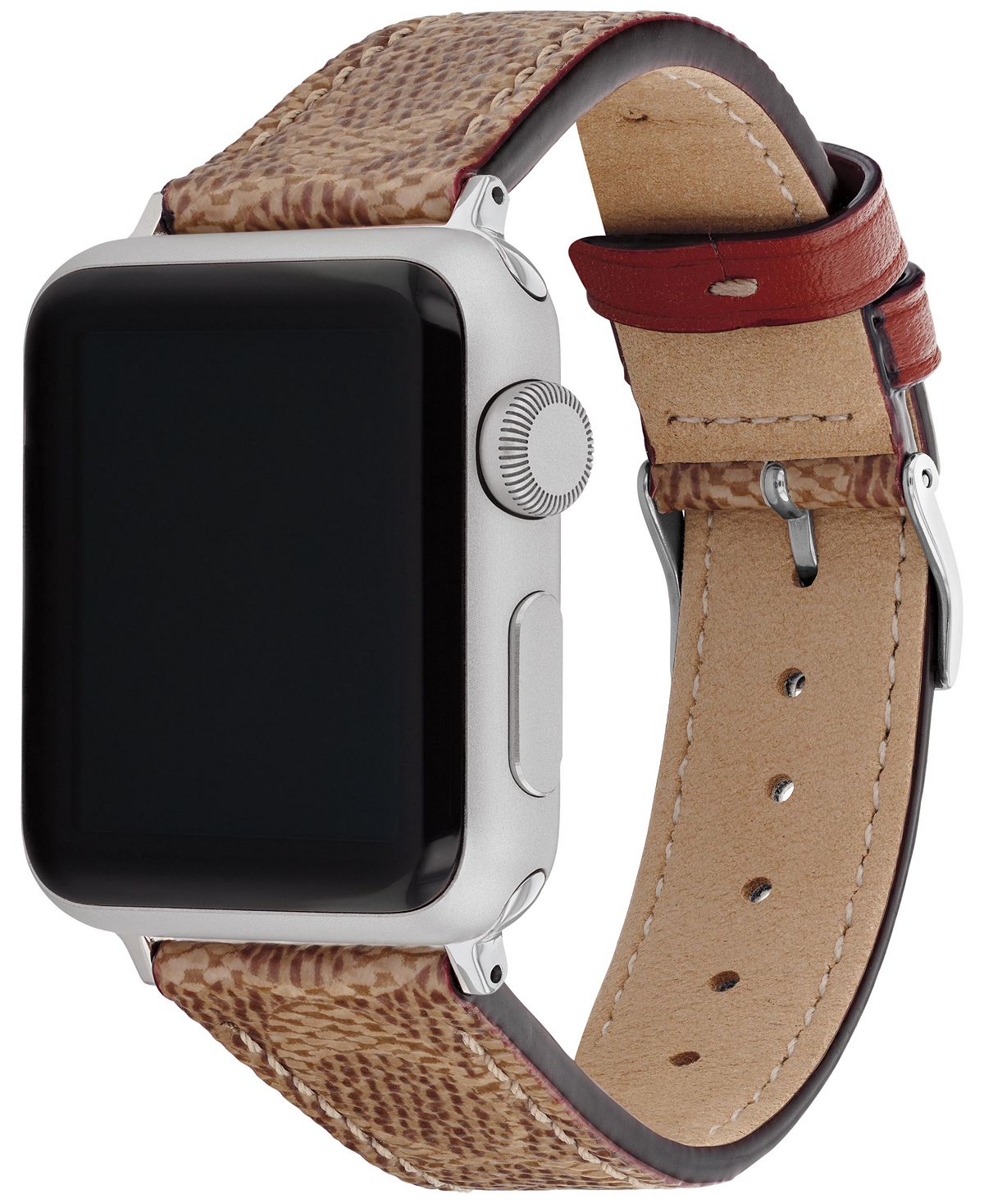 Brown canvas strap 38/40/41mm apple watch COACH strap, brown