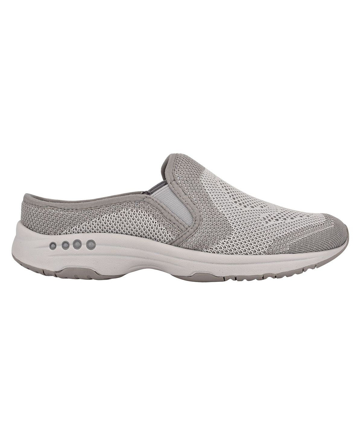 Takeknit Easy Spirit Women's Slip On Flat Casual Clogs, Gray