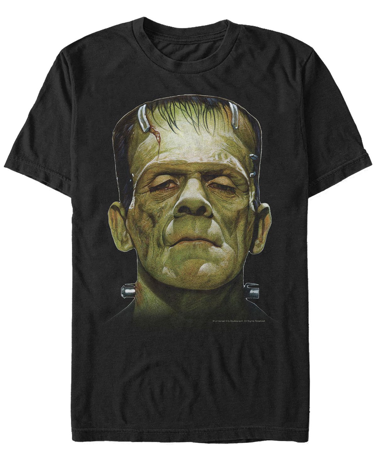 Universal monsters big frank fifth sun men's short sleeve t-shirt, black