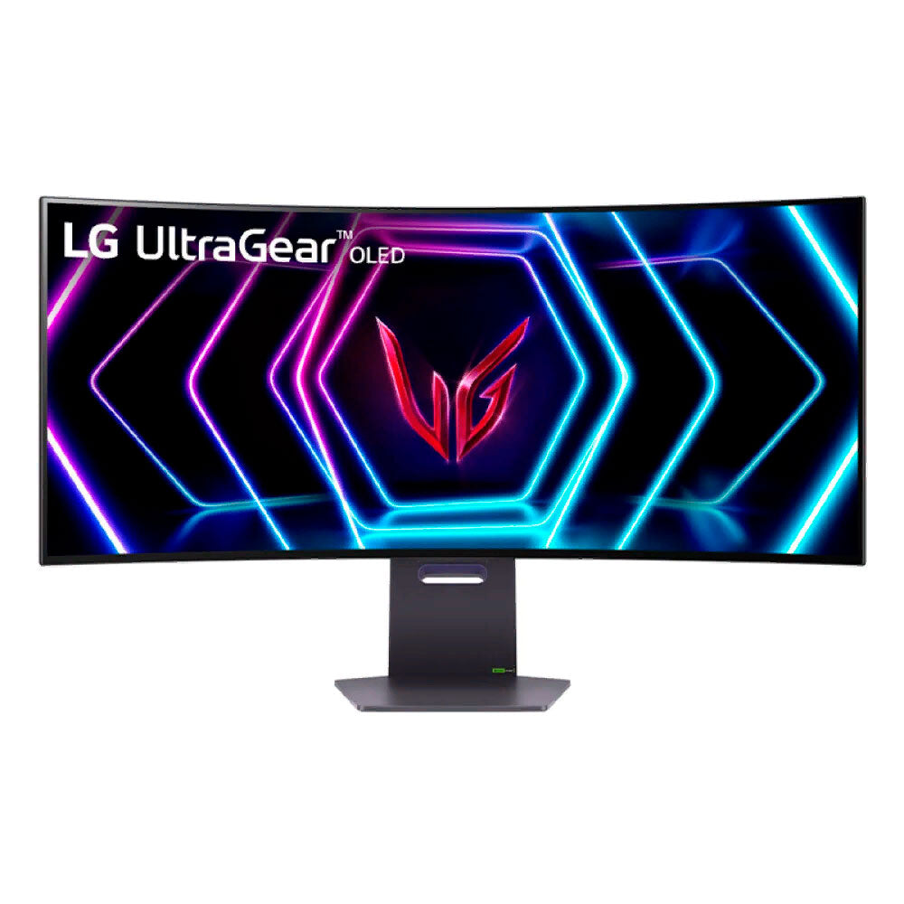 شاشة ألعاب منحنية LG UltraGear 39GS95QE، 39 بوصة، 3440x1440، OLED، 240 هرتز، أسود