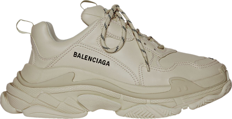 حذاء رياضي Balenciaga Womens Triple S باللون البيج والبني