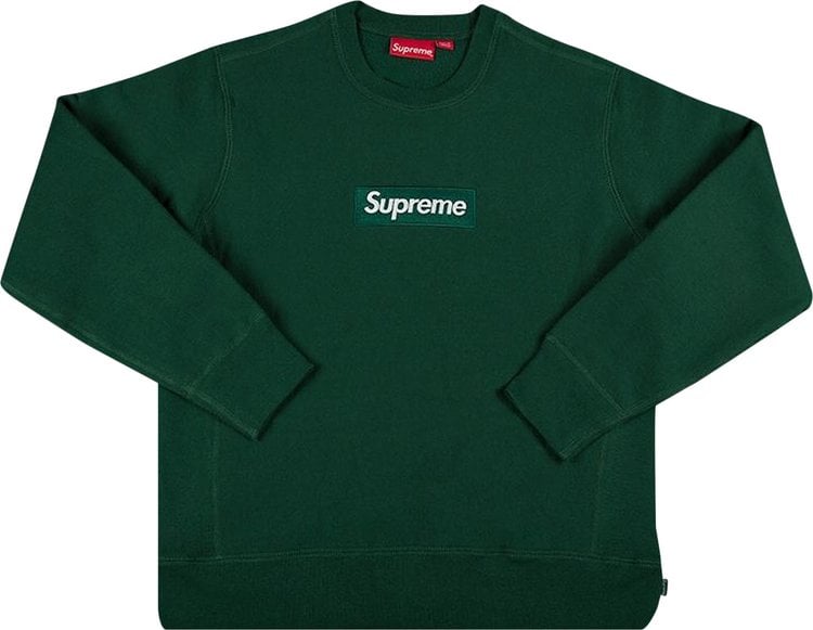 سويت شيرت Supreme Box Logo Crewneck 'Dark Green'، أخضر