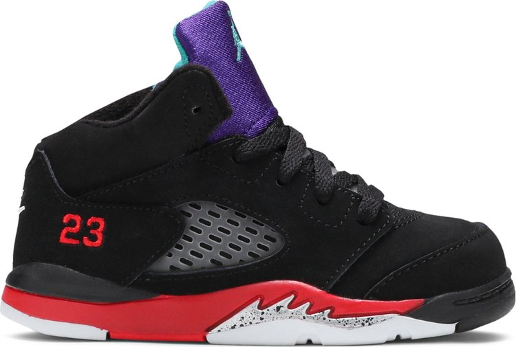 Air Jordan 5 Retro TD Top 3 Sneakers, Black