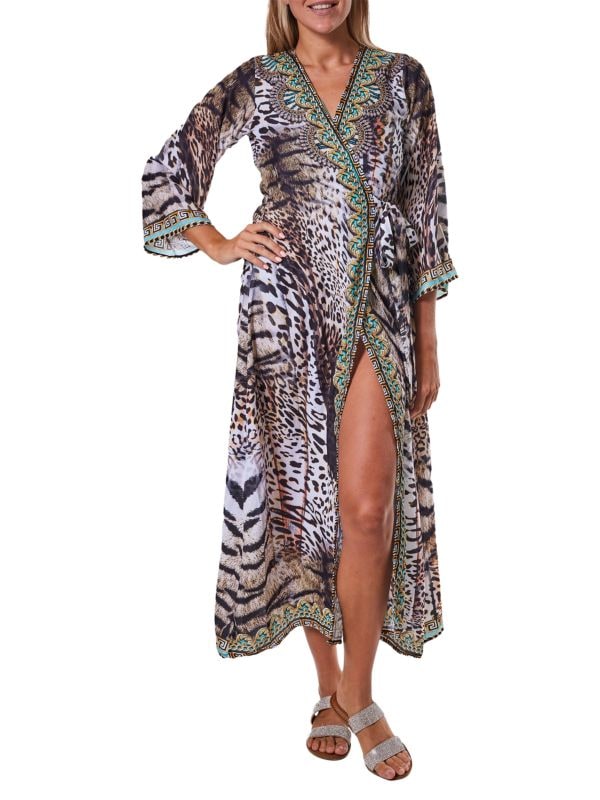 Ranee's Brown Animal Print Cape