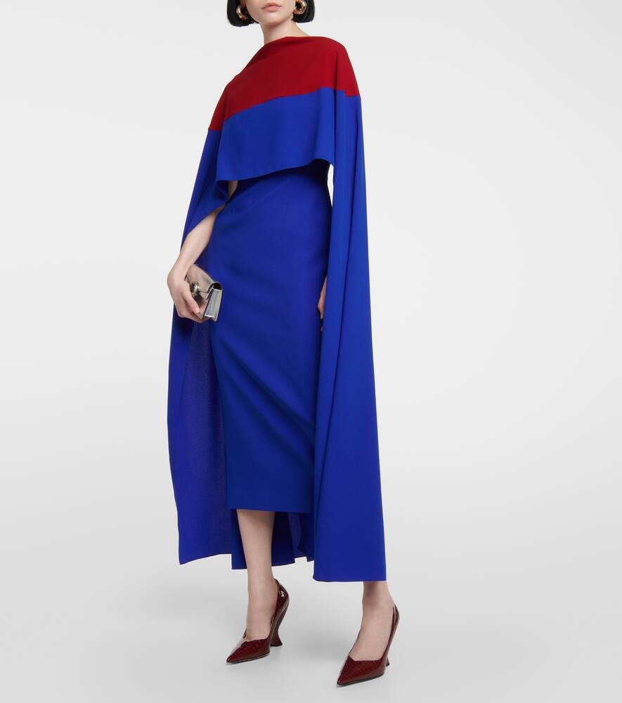 Midi dress Elina with cape ROKSANDA, blue