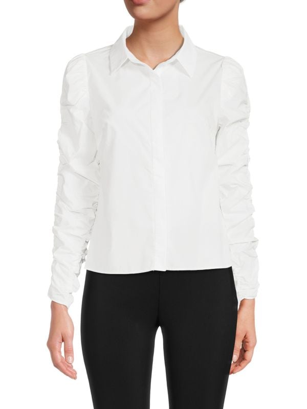 Walter Baker Marcella Ruffle Sleeve Shirt, White