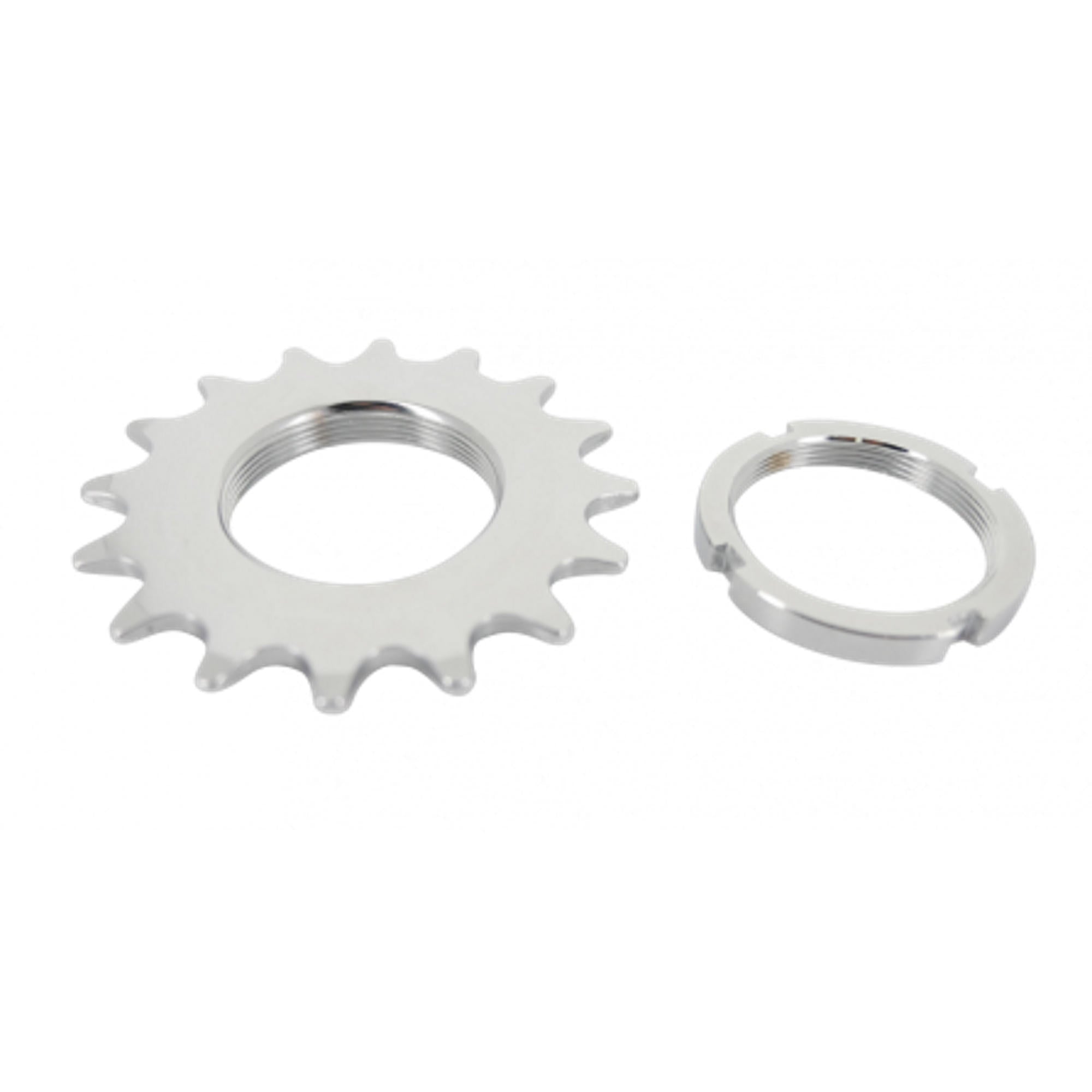 Fixed Gear Kit + Lock Nut NO BRAND, Silver