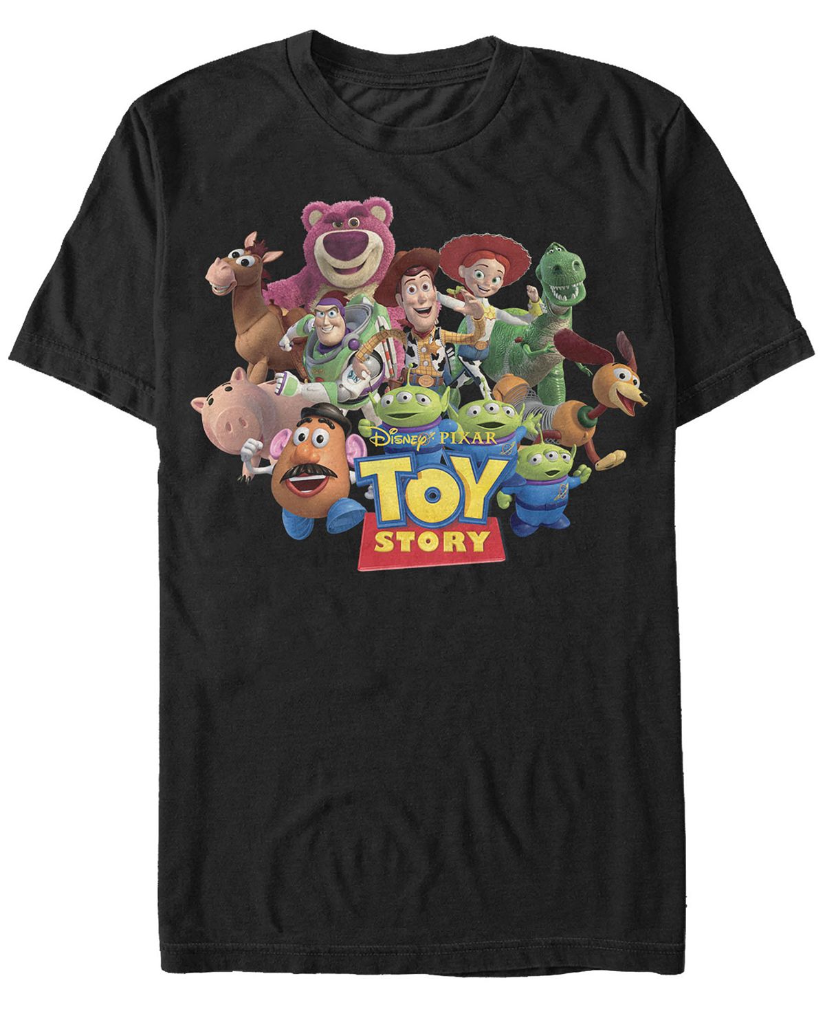 Men's Disney Pixar Toy Story We're All Besties Group Shot Fifth Sun Short Sleeve T-Shirt black