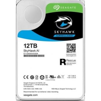 القرص الصلب Seagate SkyHawk AI، سعة 12 تيرابايت، مقاس 3.5 بوصة ST12000VE001