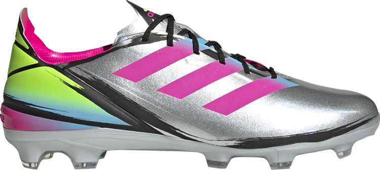 حذاء Adidas Gamemode FG 'Silver Metallic Shock Pink' باللون الفضي