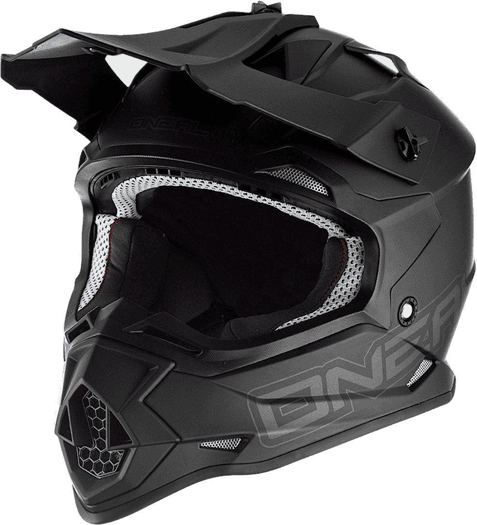 Oneal 2Series Solid 2023 Motocross Helmet, Black