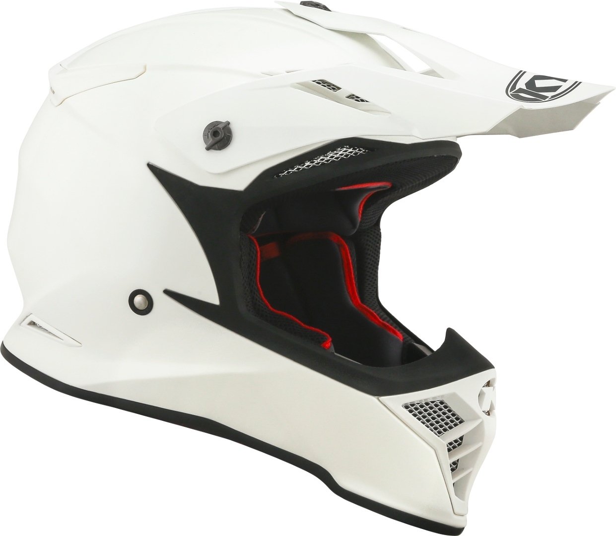 KYT Skyhawk Plain Motocross Helmet, White