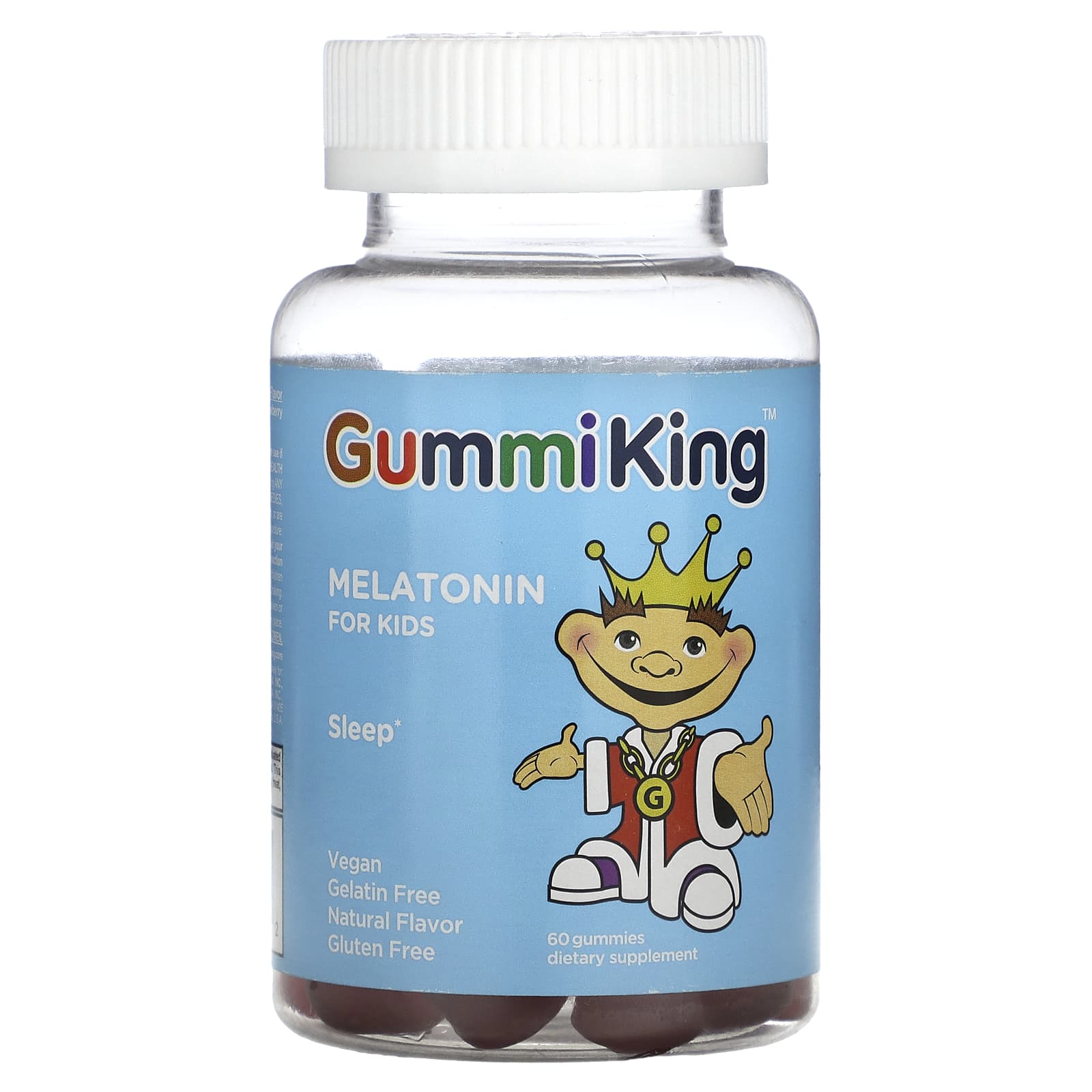 GummiKing Melatonin for Children, Strawberry Flavor, 60 Chewable Tablets