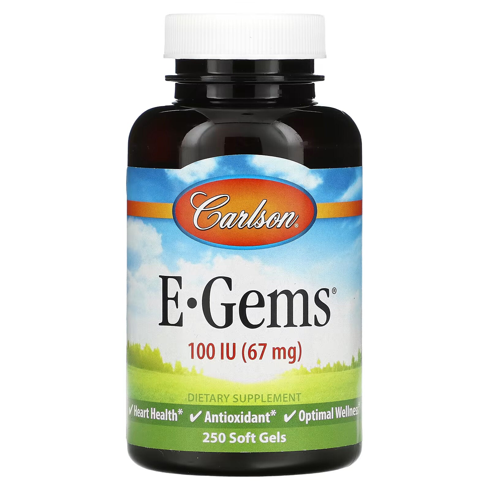 Carlson, E-Gems, 67 mg (100 IU), 250 capsules