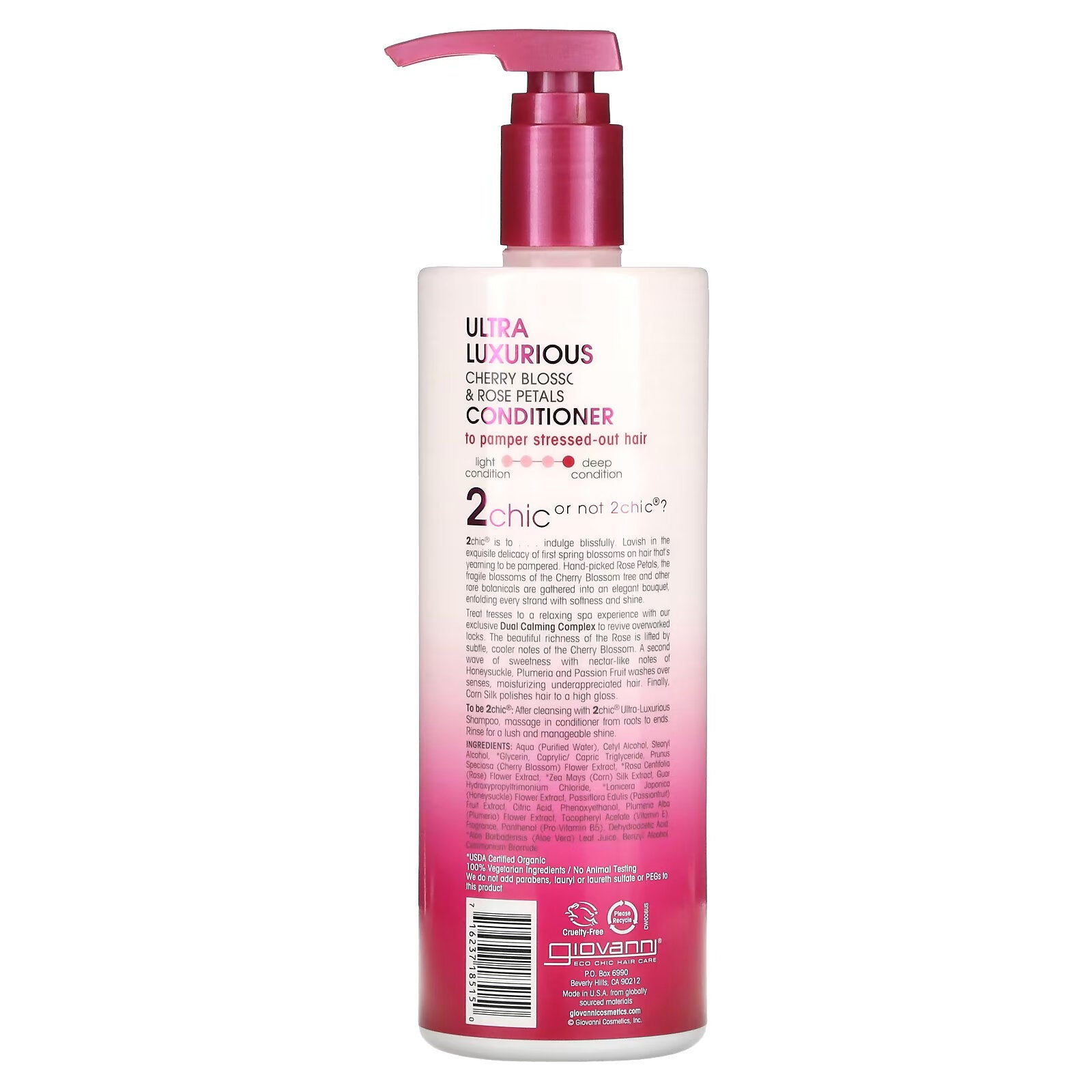 Giovanni, 2chic, ultra-luxury conditioner for tired hair Cherry Blossoms & Rose Petals, 710 ml (24 fl oz)