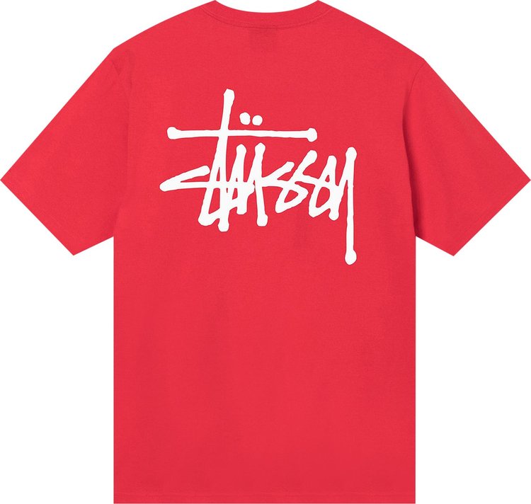 Stussy Basic Tee 'Red', red