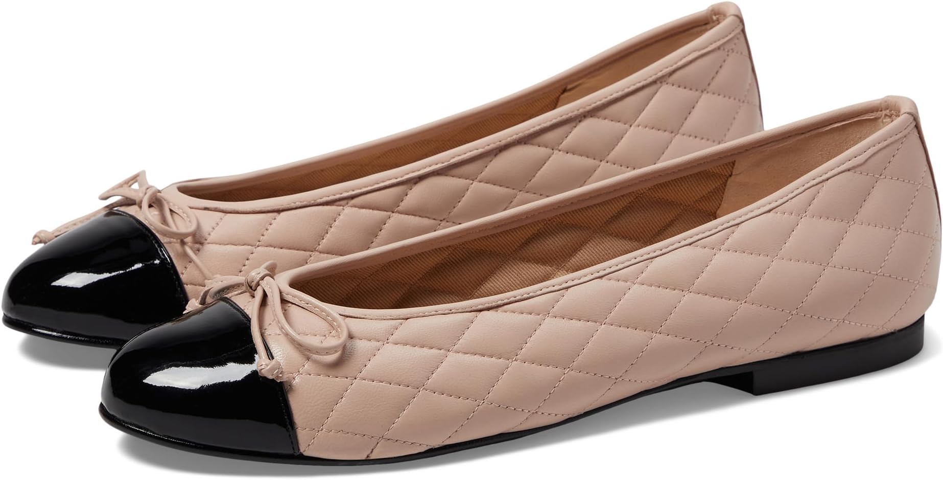 Tamara French Sole Ballerinas, Nude/Black