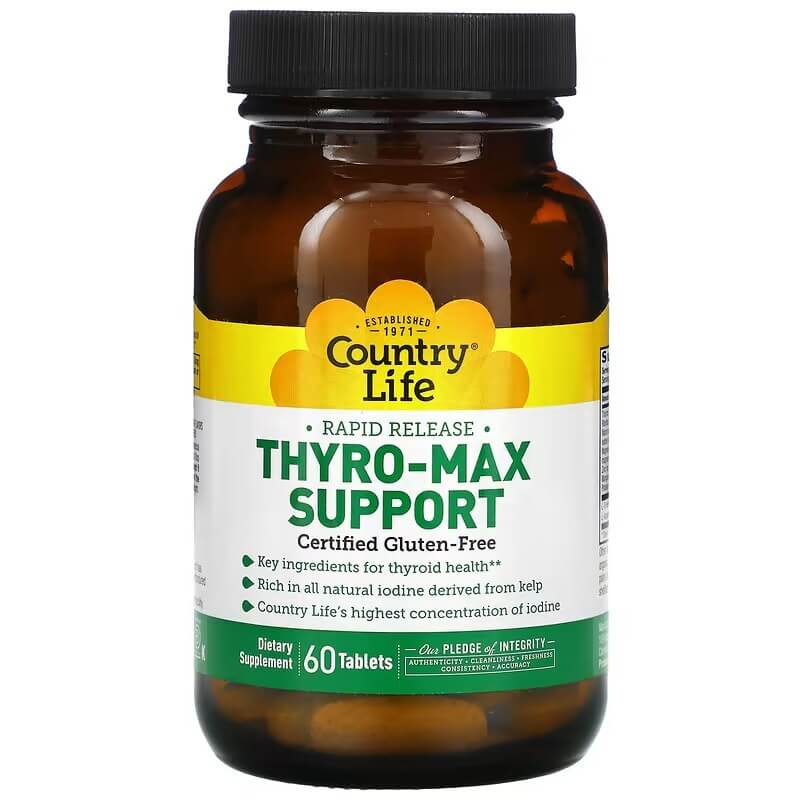 Country Life Thyro-Max Thyroid Support، 60 قرصًا