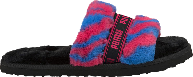 صندل Puma Wmns Fluff Slide Wild - بنفسجي بنجر، أسود